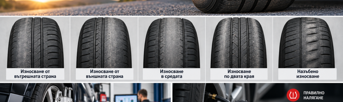 Неравномерно износване на гумите